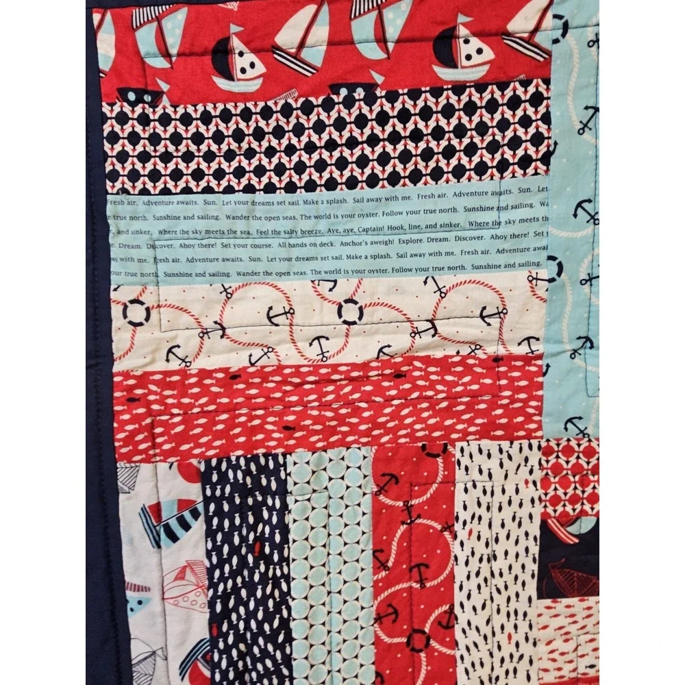 Nautical Quilt 34x44‎ Toddler/Crib Size  Classic Usa